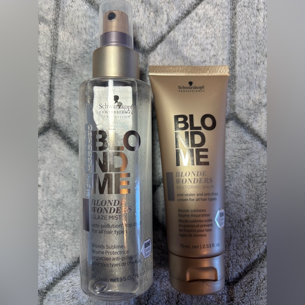 NEW Schwarzkopf Blonde Wonders Glaze Mist & Restoring Balm End Sealer